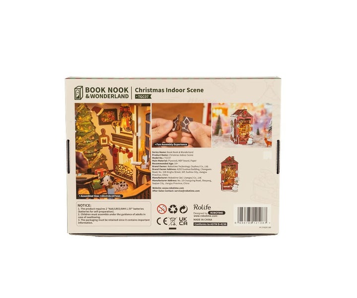 Robotime Rolife DIY Christmas Indoor Scene Book Nook Shelf Insert TGC07 Carousel 8