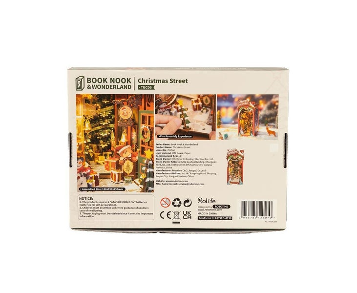 Robotime Rolife DIY Christmas Street Book Nook Shelf Insert TGC06 Carousel 6