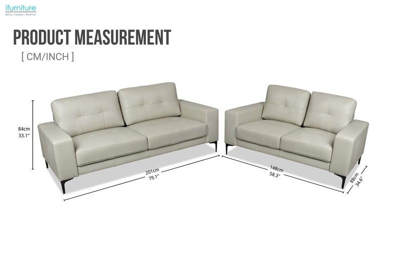 AMIRA 100% Genuine Leather Sofa Range - 3 Seater Carousel 2