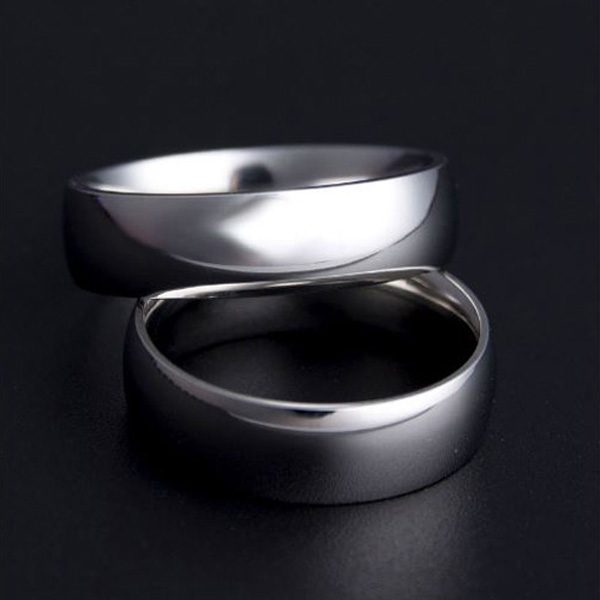 FLASH SALE! 6mm SILVER Men or Womens CLASSIC Titanium WEDDING RING 12 Carousel 1