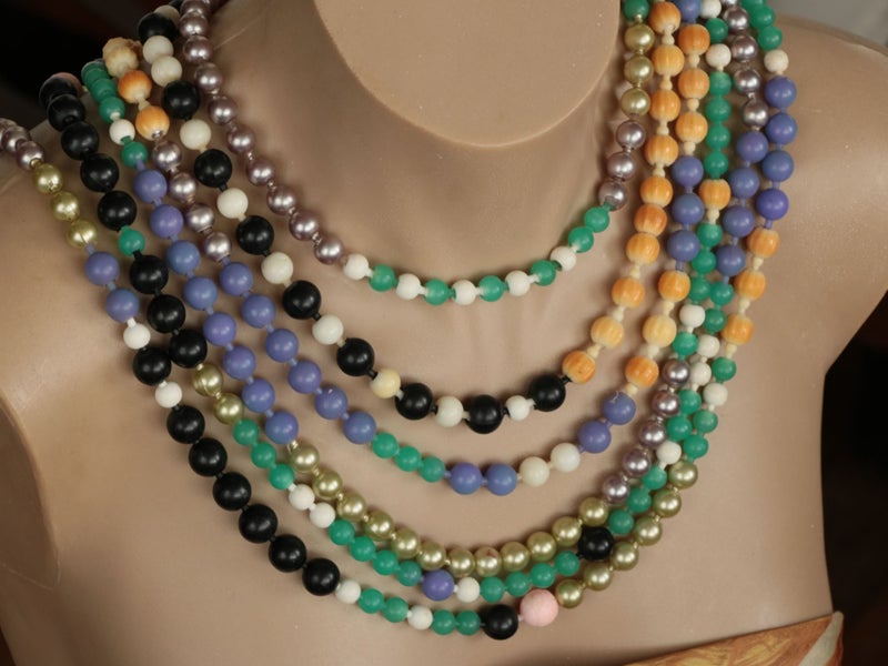 Vintage Pop Beads 50s - 80s collection Snap Pop-it Modular Jewellery Bulk Lot Carousel 1
