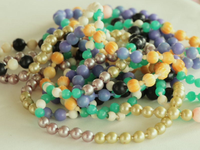 Vintage Pop Beads 50s - 80s collection Snap Pop-it Modular Jewellery Bulk Lot Carousel 2