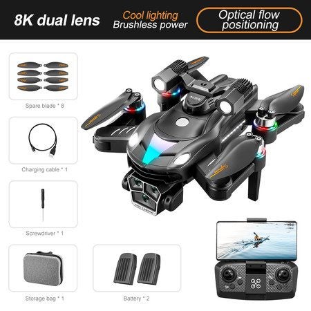 8K Dual Camera Drone RGB LED Foldable WIFI Professional Aerial Photography Drone Carousel 18