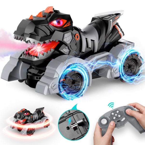 1:14 Remote Control Dragon Cars 2.4GHz Monster Trucks With Music Lights Spray Re Carousel 1