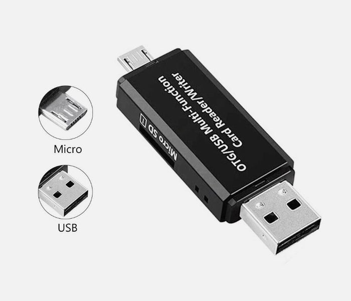 2 in 1 USB & Micro USB Card Reader OTG Adapter for TF/SD Cards Carousel 1