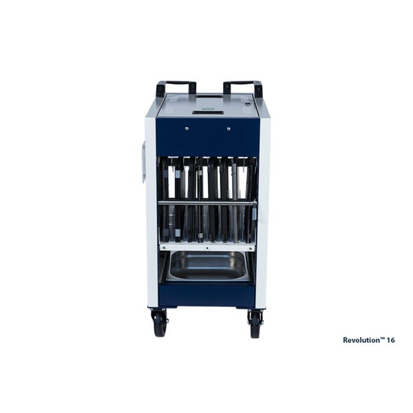 PCLocs Revolution 16 Charging Cart Support 16 Mobile Devices, Chromebooks, iPad, Carousel 2