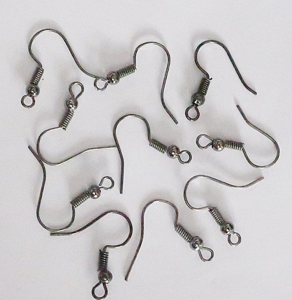 *$0.80 SALE* 5 PAIR GUNMETAL FRENCH HOOKS Carousel 1
