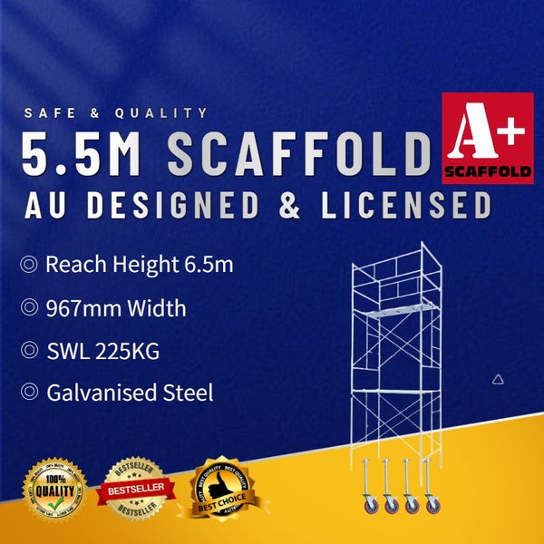 5.5m scaffolding mobile set (medium) include handrail Carousel 1