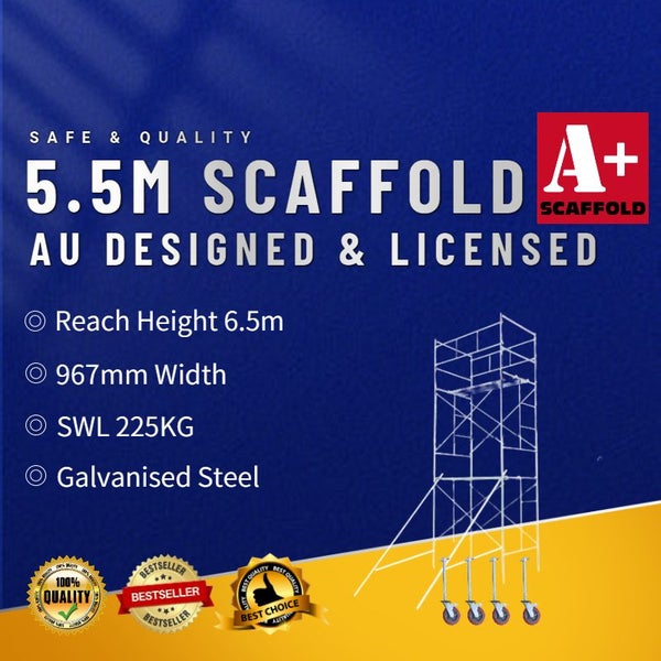5.5m scaffolding mobile set (medium) include handrail outigger Carousel 1