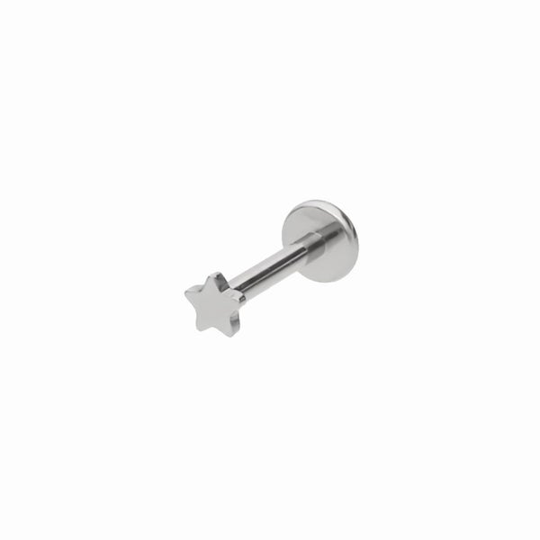 Star Top Titanium Flat Back Stud Earrings Carousel 2