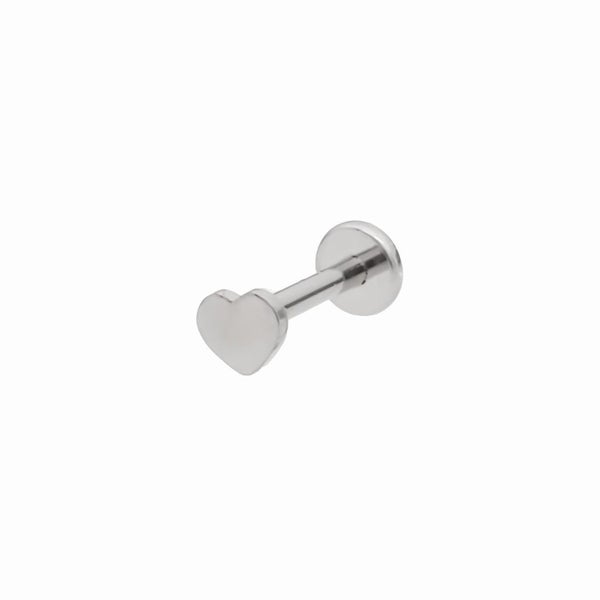 Heart Top Titanium Flat Back Stud Earring Carousel 1