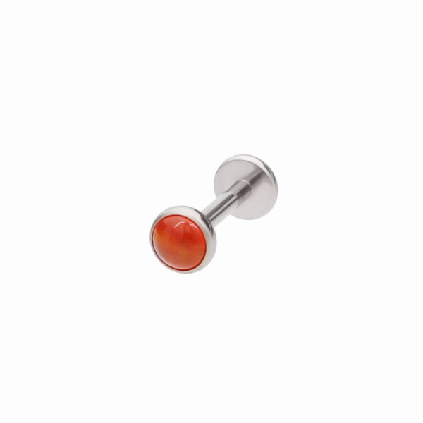 Red Onyx Top Titanium Flat Back Stud Earring Carousel 1