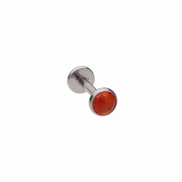 Red Onyx Top Titanium Flat Back Stud Earring Carousel 2