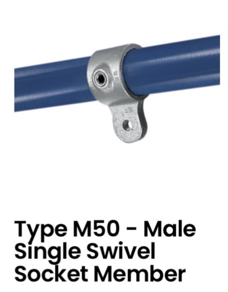 Kee clamp type Galvanised male single swivel end fitting for fencing (50) Carousel 1