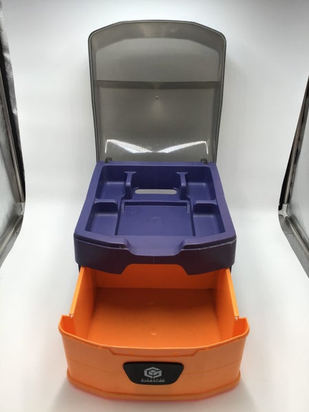 * RARE Genuine OEM Nintendo Gamecube Storage Rack + Drawer Indigo/Spice Orange *62863869066626111