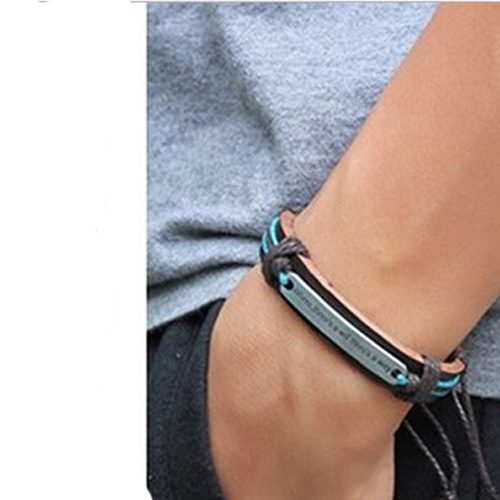 SALE! Adjustable Brown Leather Where There's a Will There's a Way Bracelet Carousel 3