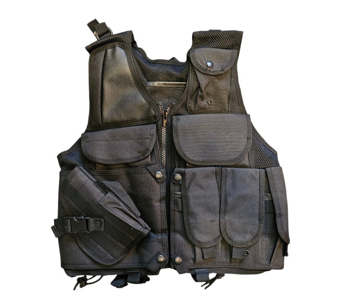 *ON SALE!* DELUXE Cross Draw Tactical Assault Vest V2 BK Carousel 1
