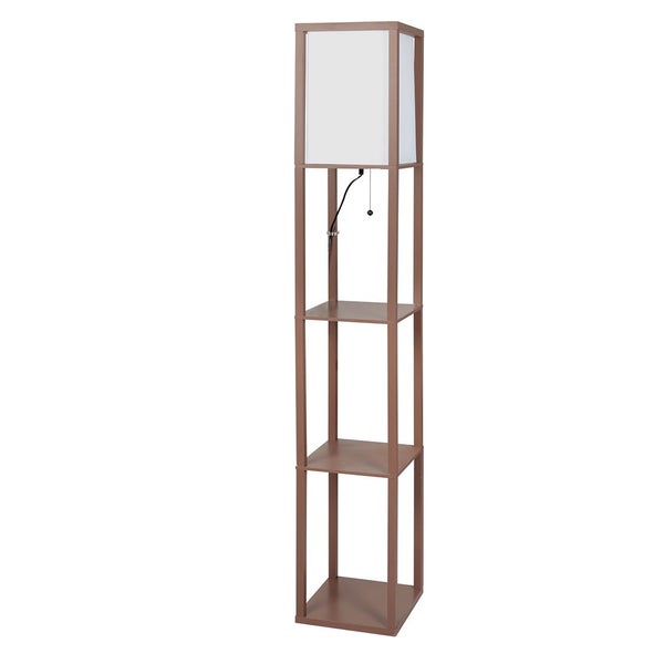 Emitto LED Floor Lamp with Storage Shelf 3 Tier Standing Reading Corner Light Carousel 1