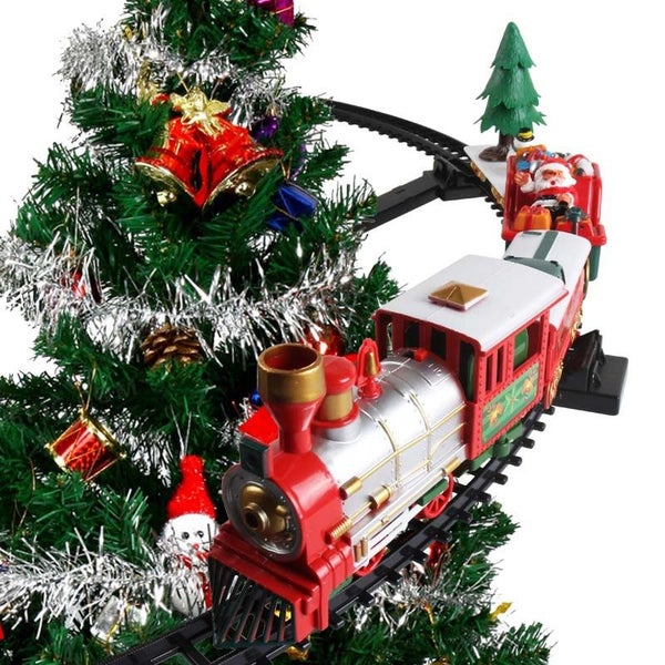 Remote Control Train Set with Light And Sound Christmas Train for Kids Christmas Carousel 1