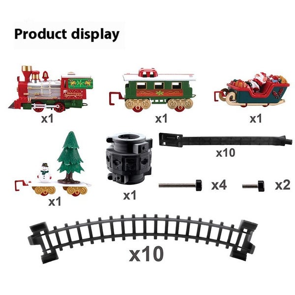 Remote Control Train Set with Light And Sound Christmas Train for Kids Christmas Carousel 2