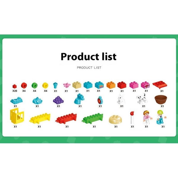 58 Piece Birthday Alphabet Train Building Toy Stacking Blocks Carousel 2