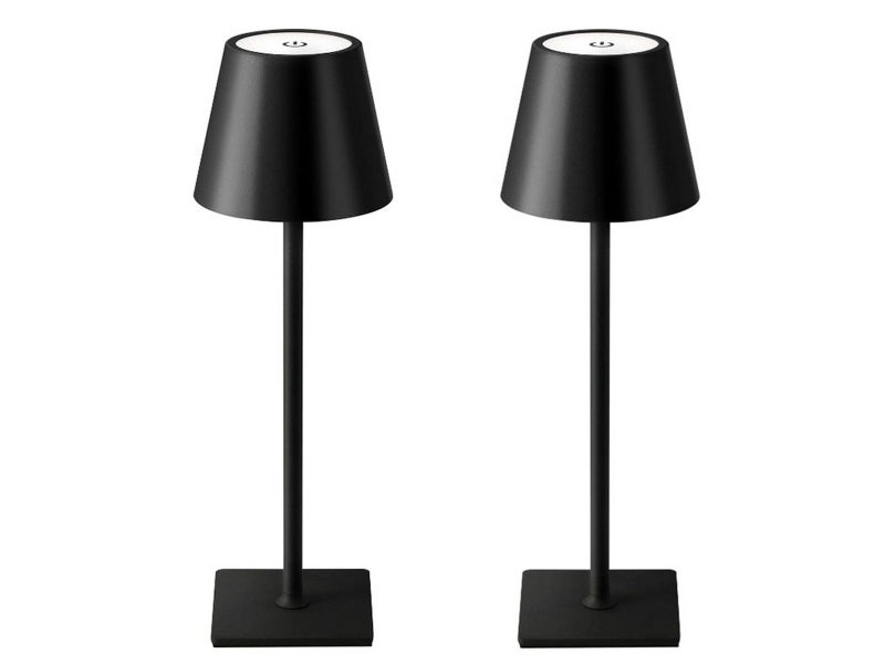 2 X Rechargeable Table Lamp 3 Color Cordless LED Table Lamp Desk Lamps Black Carousel 1