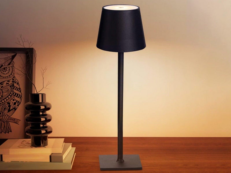 Rechargeable Table Lamp 3 Color Cordless LED Table Lamp Touch Desk Lamp Black Carousel 2