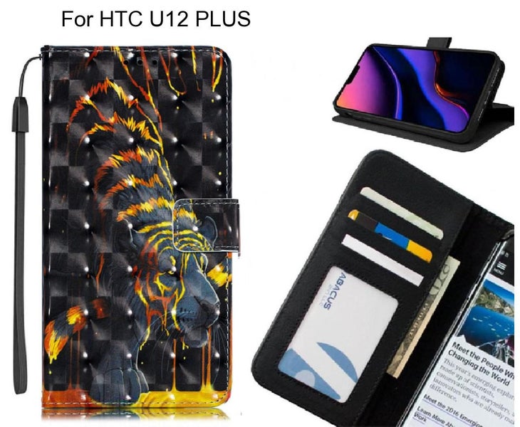 HTC U12 PLUS Case Leather Wallet Case 3D Pattern Printed Carousel 1