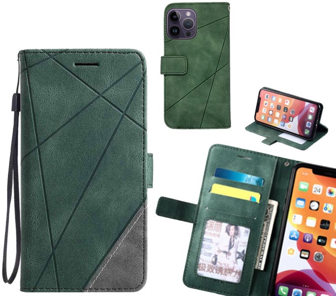 iPhone 14 Pro Max Case Wallet Premium Denim Leather Cover Carousel 1