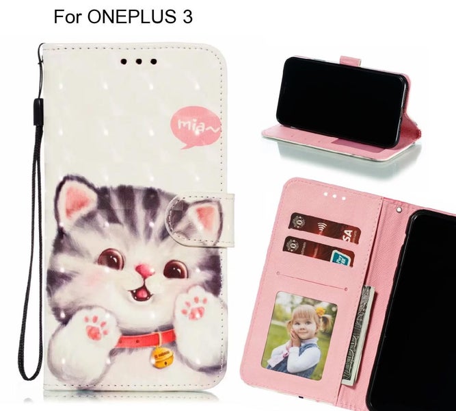 ONEPLUS 3 Case Leather Wallet Case 3D Pattern Printed Carousel 1