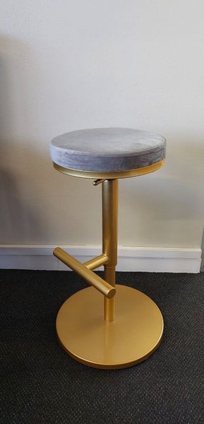 Aiden Bar Stool H65-80cm *Grey velvet *35% OFF* Last Stocks Carousel 2