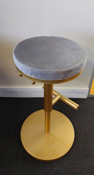 Aiden Bar Stool H65-80cm *Grey velvet *35% OFF* Last Stocks Carousel 5