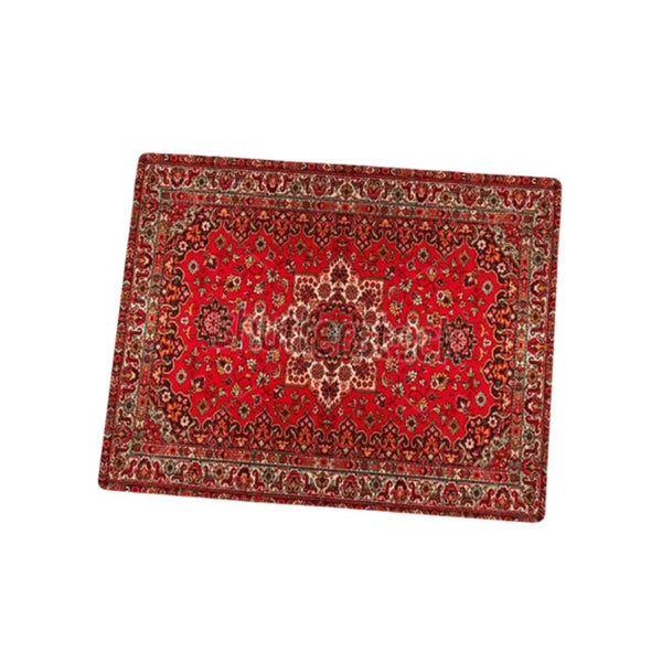 Mouse Pad Red 22X18cm Persian Tribal Carpet Non Slip Mat For Desk Office Use De Carousel 1