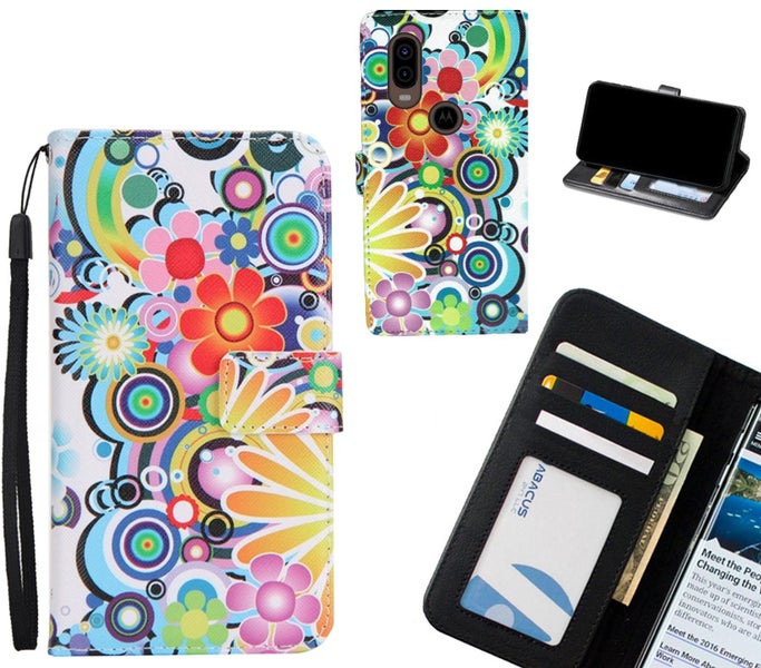 MOTO P40 case 3 card leather wallet case printed ID Carousel 1
