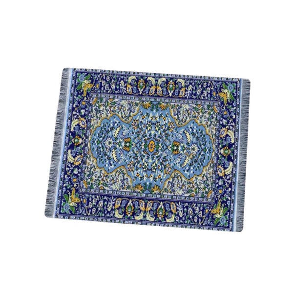 Mouse Pad Green 22X18cm Persian Tribal Carpet Computer Office Desk Non Slip Mat Carousel 1