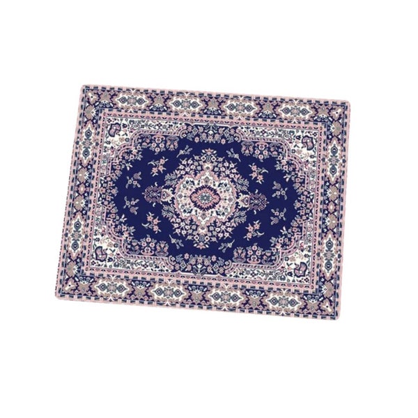 Mouse Pad Blue 22X18cm Persian Tribal Carpet Computer Office Desk Non Slip Mat Carousel 1