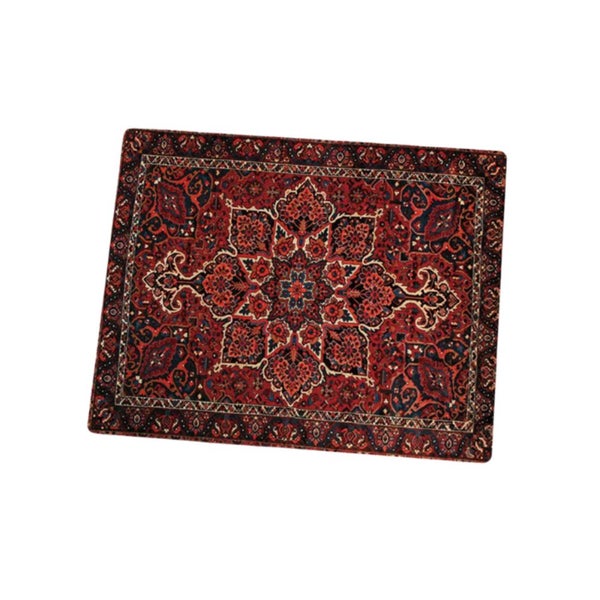 Mouse Pad Dark Red 22X18cm Persian Tribal Carpet For Computer Office Desk Mat D Carousel 1