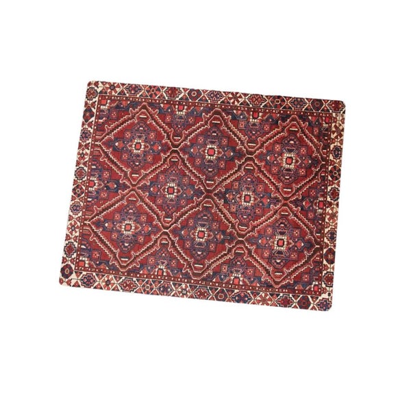 Mouse Pad Brown 22X18cm Persian Tribal Carpet Computer Office Desk Mat Desk Mat Carousel 1