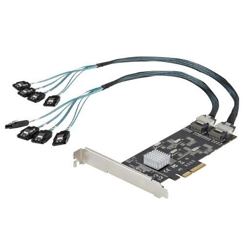 StarTech.com 8P6G-PCIE-SATA-CARD 8 Port 6Gbps SATA PCIe Card Controller Carousel 1