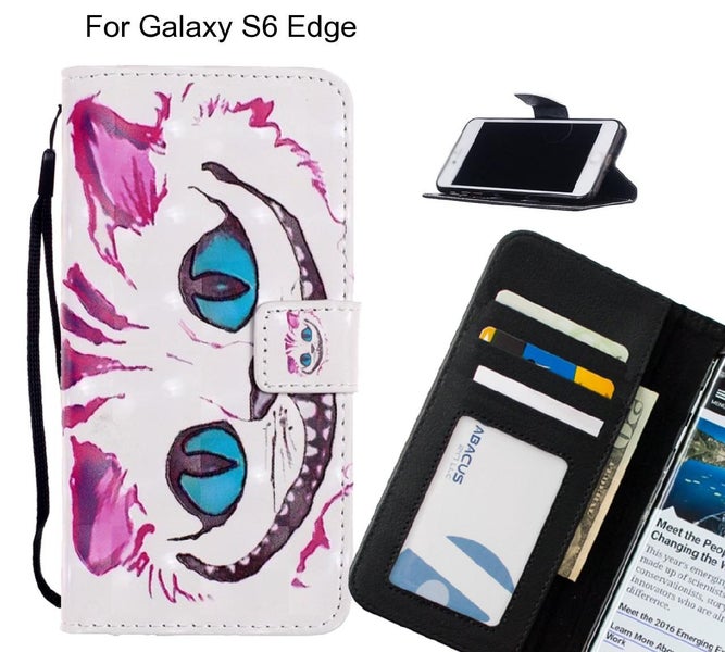 Galaxy S6 Edge Case Leather Wallet Case 3D Pattern Printed Carousel 1