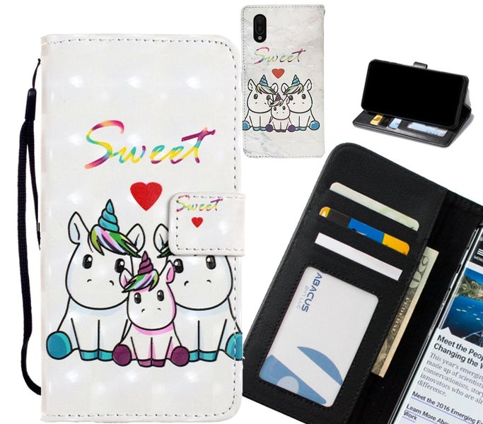 Huawei Y6 Pro 2019 Case Leather Wallet Case 3D Pattern Printed Carousel 1