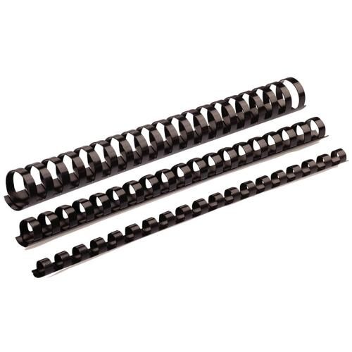 Fellowes 100093152 Plastic Binding Coils 8mm Black, Pack of 100 [100093152] Carousel 1