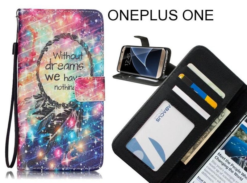 ONEPLUS ONE case 3 card leather wallet case printed ID Carousel 1