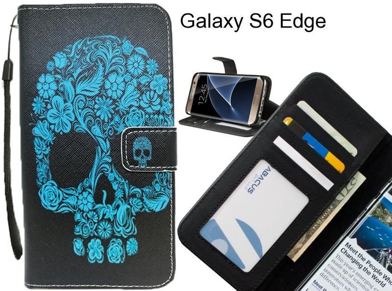Galaxy S6 Edge case 3 card leather wallet case printed ID Carousel 1
