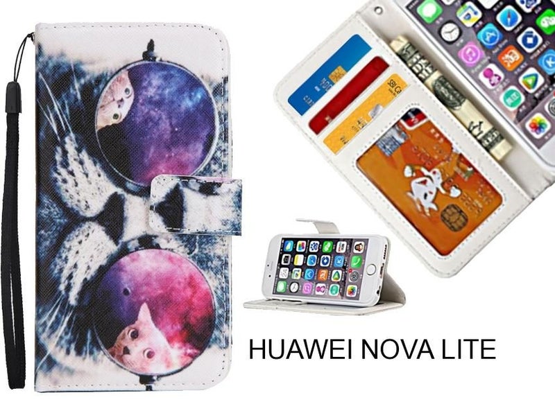 HUAWEI NOVA LITE case 3 card leather wallet case printed ID Carousel 1