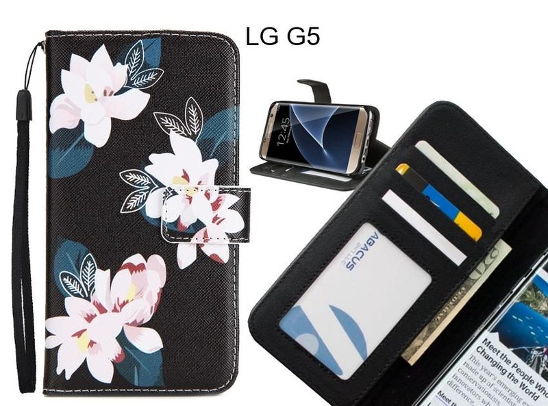 LG G5 case 3 card leather wallet case printed ID Carousel 1