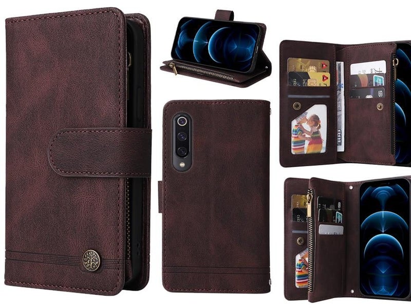 XiaoMi Mi 9 Case 9 Card Slots Wallet Denim Leather Case Carousel 1