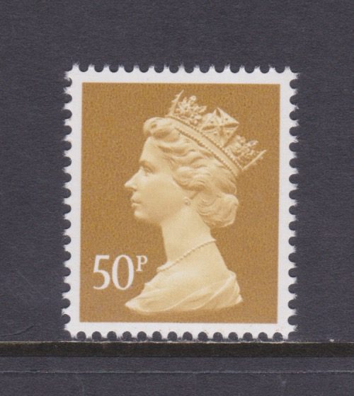 GB - SGX0922 - 1971/96 Machin Definitives - 50p Ochre - UHM Carousel 1