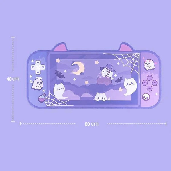 Mouse Pad Dark Violet Cute Kawaaii Game Non Slip Soft Rubber Mat For Computers Carousel 2
