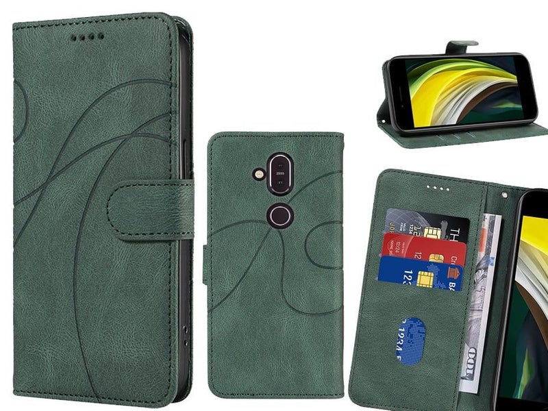 Nokia 8.1 Case Wallet Fine PU Leather Cover Carousel 1